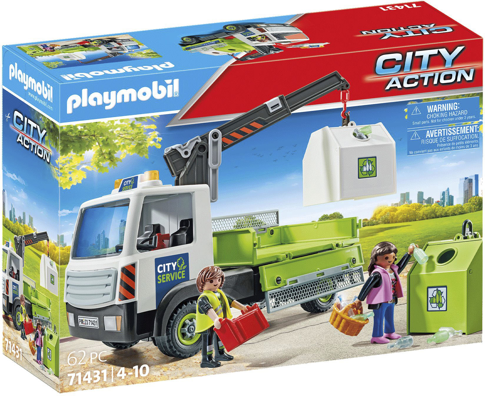 Playmobil® Konstruktions-Spielset »Altglas-LKW mit Container (71431), My Action Heroes«, (62 St.) von Playmobil®