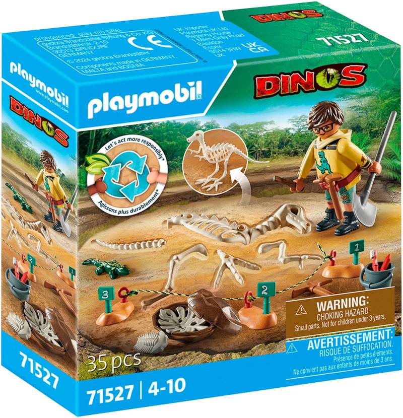 Playmobil® Konstruktions-Spielset »Ausgrabungsstätte mit Dino-Skelett (71527), Dinos«, (35 St.), Made in Europe von Playmobil®