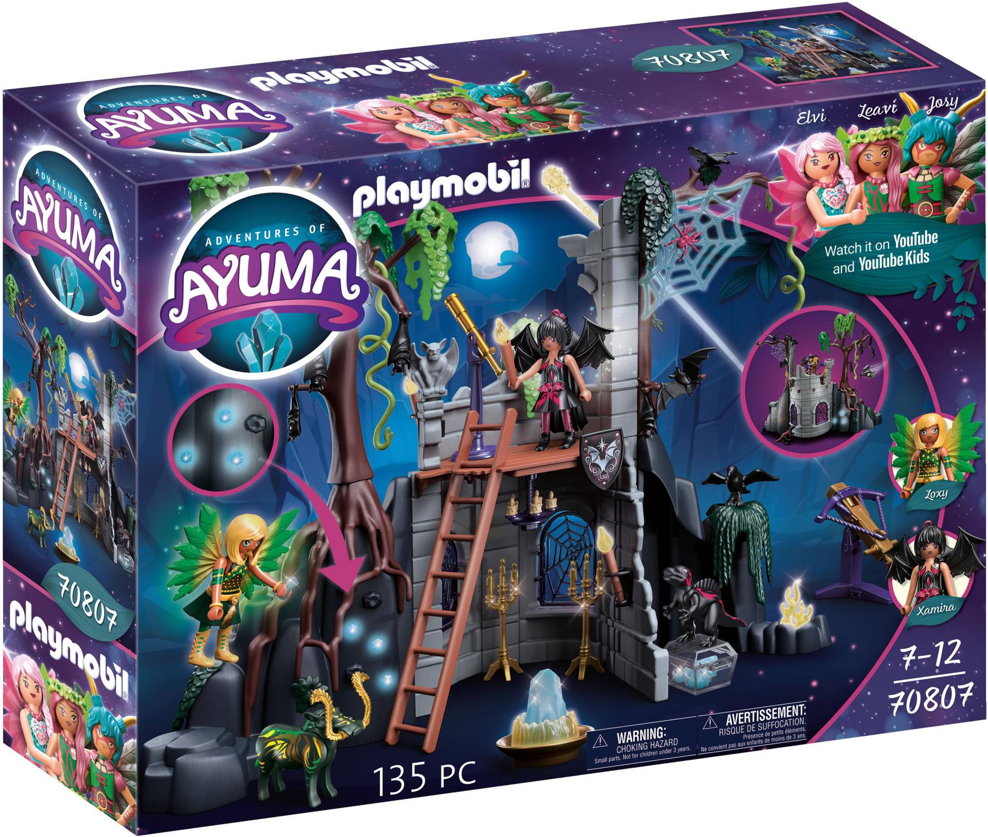 Playmobil® Konstruktions-Spielset »Bat Fairies Ruine (70807), Adventures of Ayuma«, (135 St.), mit Lichtmodul, Made in Germany von Playmobil®