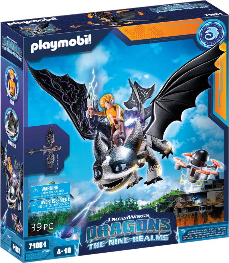 Playmobil® Konstruktions-Spielset »Dragons: The Nine Realms - Thunder & Tom (71081)«, (39 St.), Made in Germany von Playmobil®