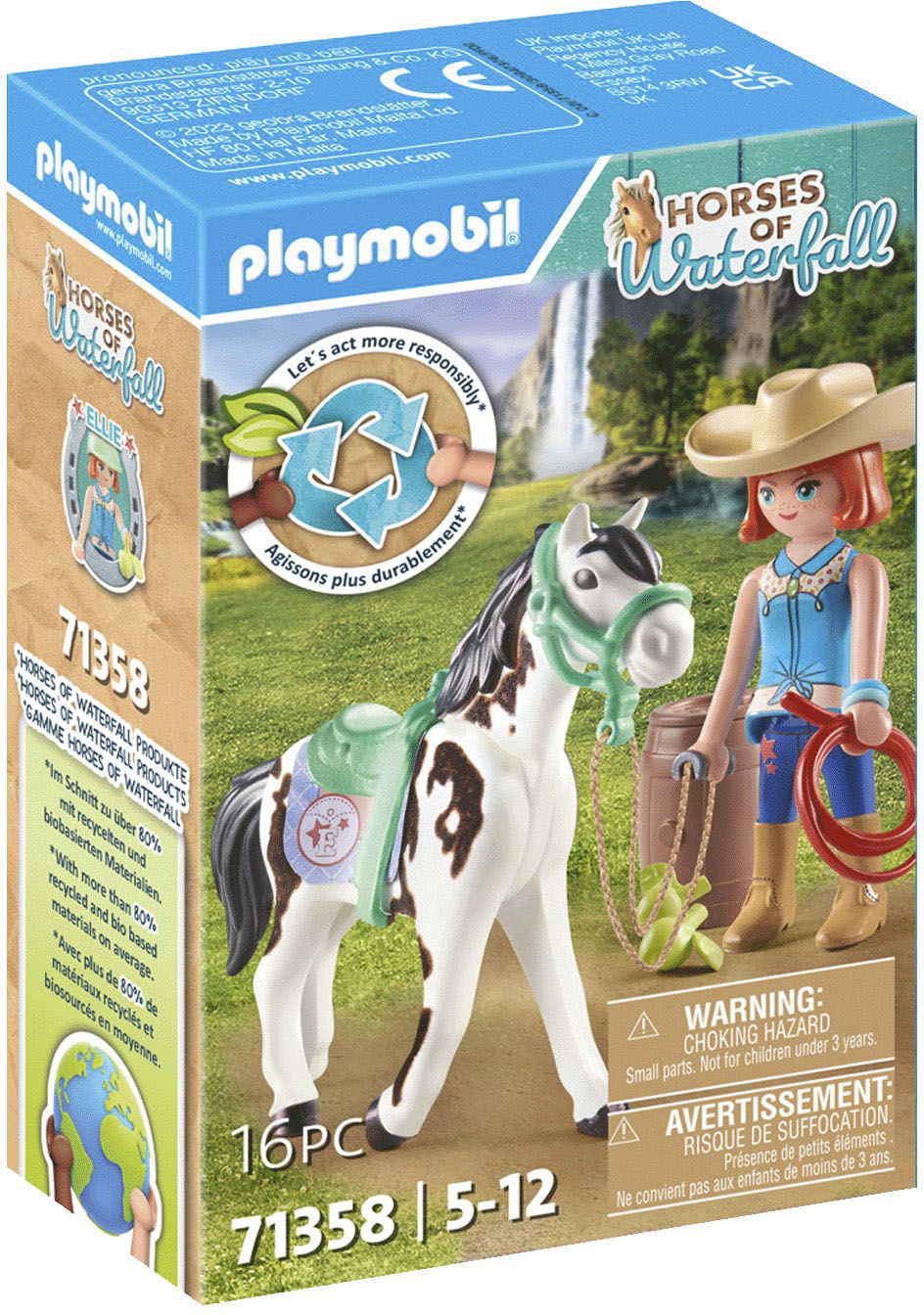 Playmobil® Konstruktions-Spielset »Ellie & Sawdust mit Westernübung (71358), Horses of Waterfall«, (16 St.) von Playmobil®