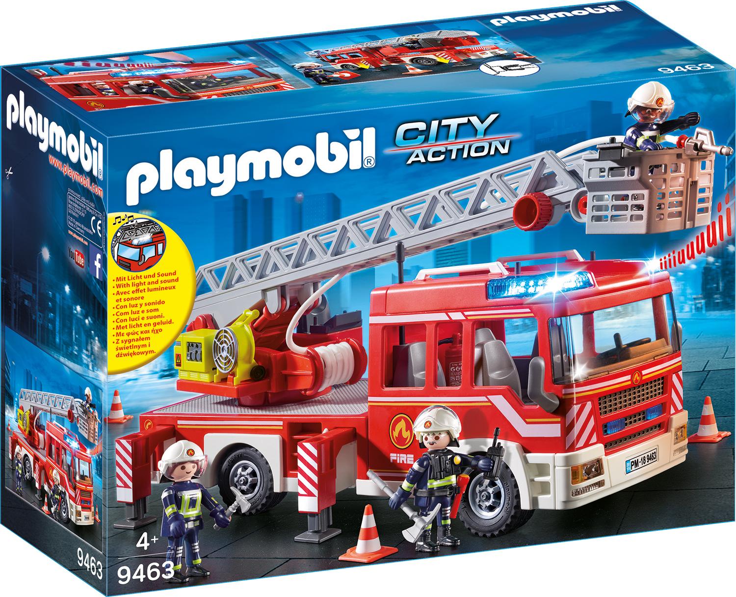 Playmobil® Konstruktions-Spielset »Feuerwehr-Leiterfahrzeug (9463), City Action«, Made in Germany von Playmobil®