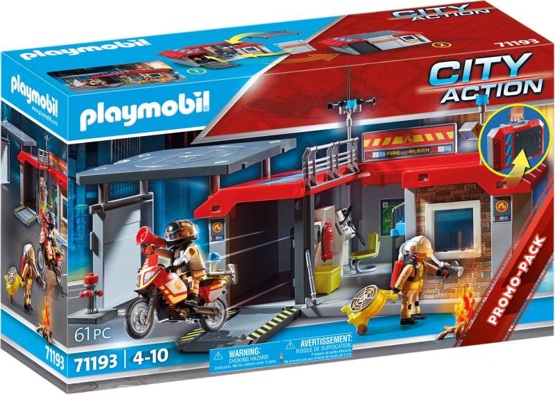 Playmobil® Konstruktions-Spielset »Feuerwehrstation (71193), City Action«, (61 St.), Made in Germany von Playmobil®