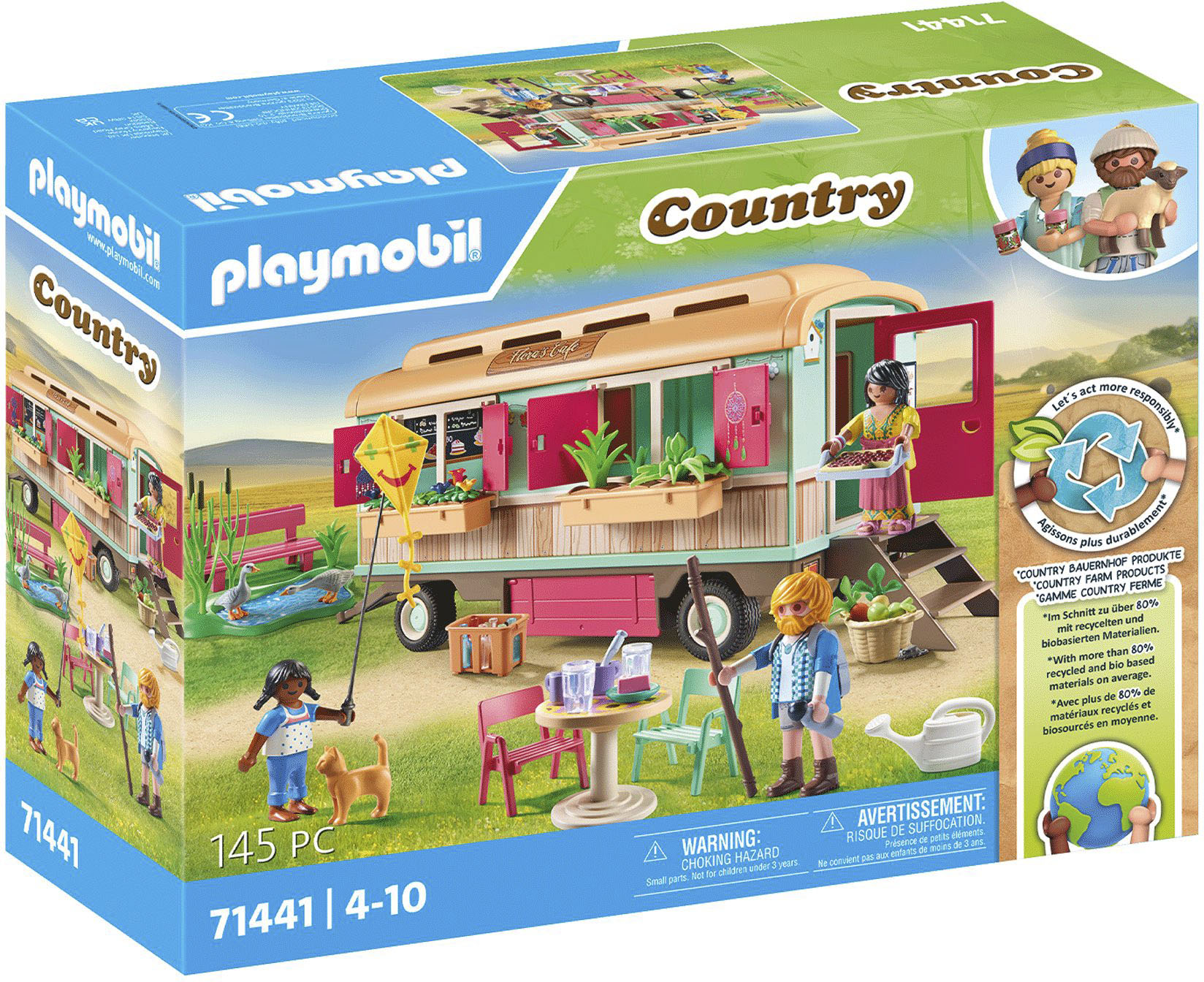 Playmobil® Konstruktions-Spielset »Gemütliches Bauwagencafé (71441), Country«, (145 St.), teilweise aus recyceltem Material; Made in Germany von Playmobil®