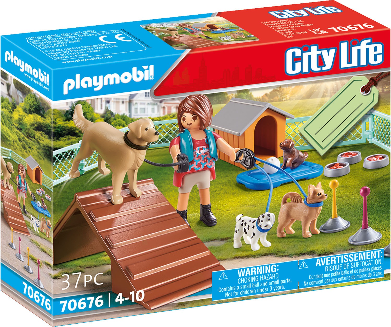 Playmobil® Konstruktions-Spielset »Geschenkset Hundetrainerin (70676), My City Life«, (37 St.), Made in Europe von Playmobil®