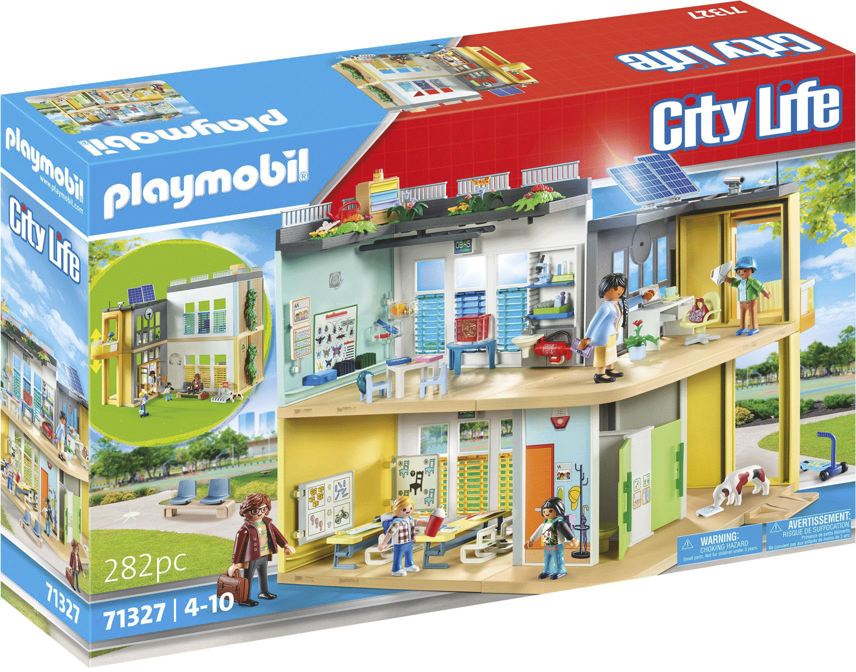 Playmobil® Konstruktions-Spielset »Grosse Schule (71327), My City Life«, (282 St.), Made in Germany von Playmobil®