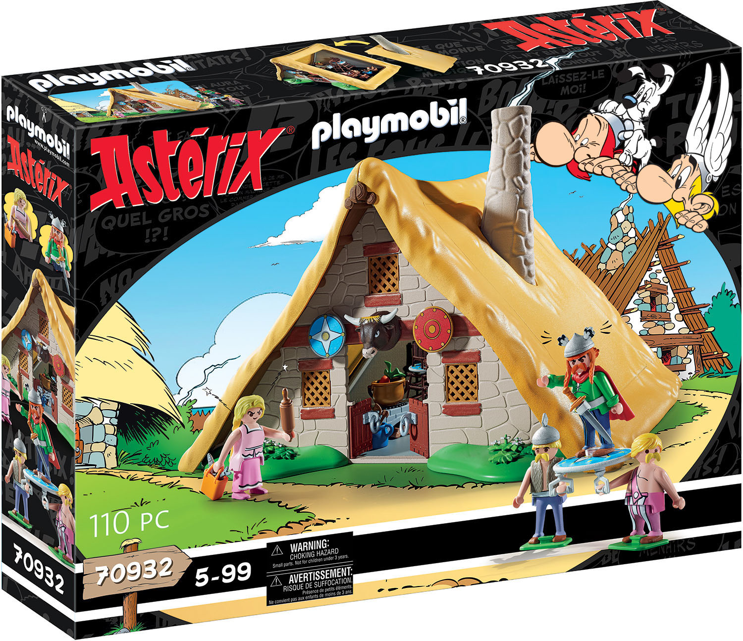 Playmobil® Konstruktions-Spielset »Hütte des Majestix (70932), Asterix«, (110 St.), Made in Germany von Playmobil®