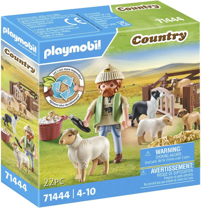 Playmobil® Konstruktions-Spielset »Junger Schäfer mit Schafen (71444), Country«, (69 St.), teilweise aus recyceltem Material; Made in Europe von Playmobil®