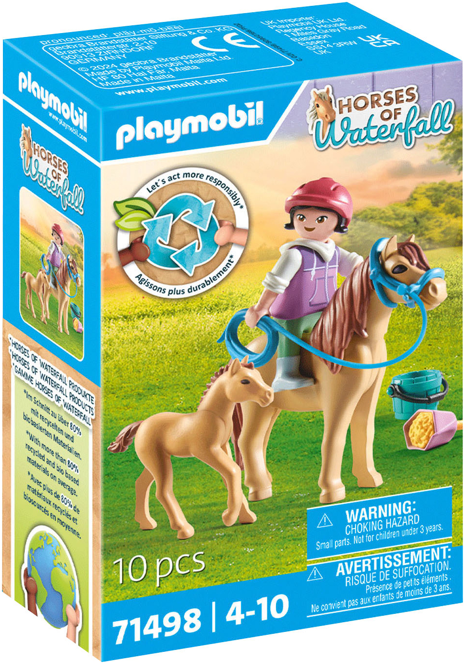 Playmobil® Konstruktions-Spielset »Kind mit Pony und Fohlen (71498), Horses of Waterfall«, (10 St.), Made in Europe von Playmobil®