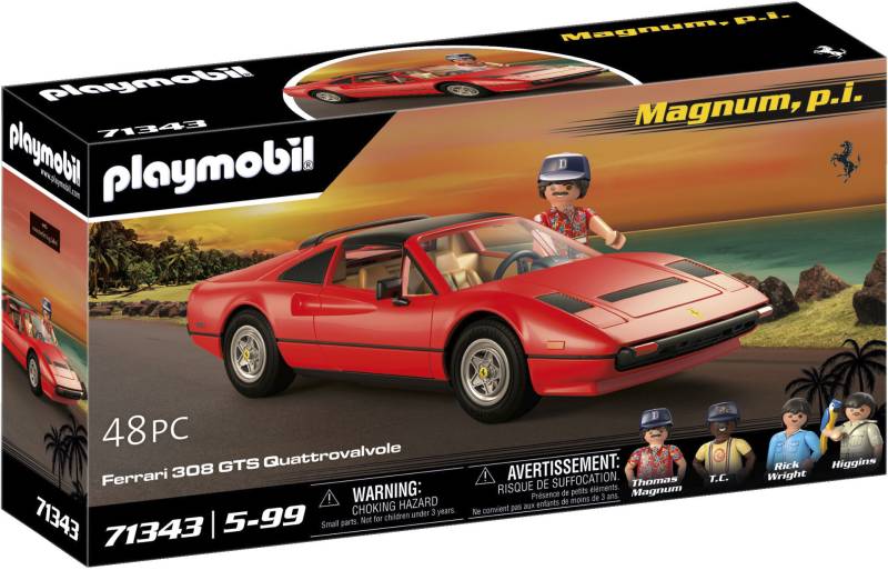 Playmobil® Konstruktions-Spielset »Magnum, p.i. Ferrari 308 GTS Quattrovalvole (71343)«, (48 St.), Made in Germany von Playmobil®