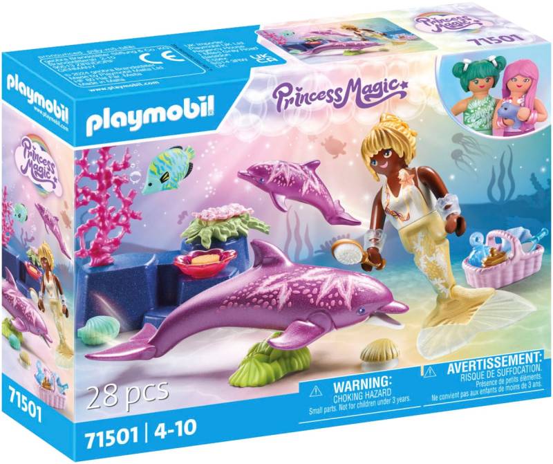 Playmobil® Konstruktions-Spielset »Meerjungfrau mit Delfinen (71501), Princess Magic«, (28 St.), Made in Europe von Playmobil®