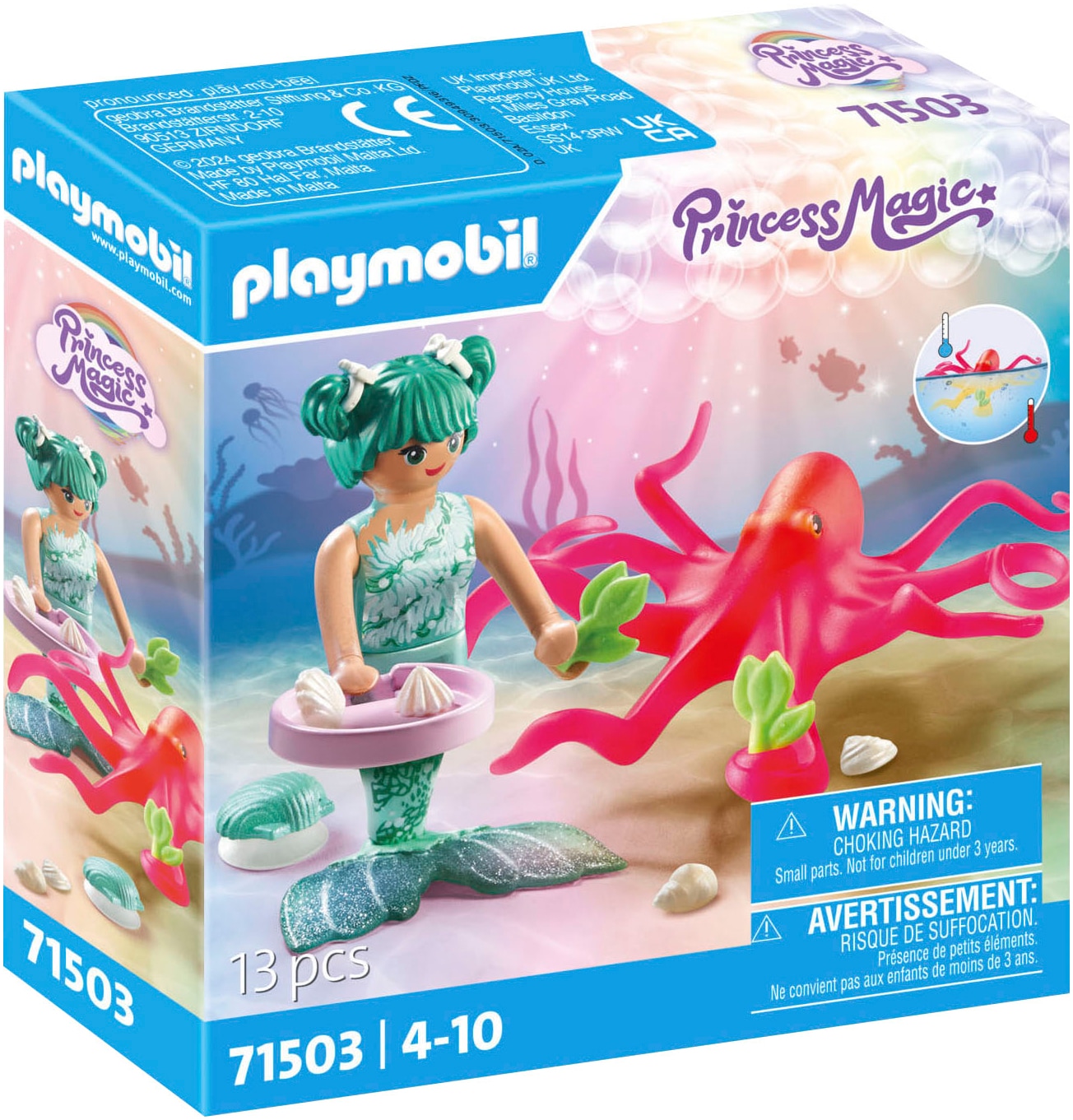 Playmobil® Konstruktions-Spielset »Meerjungfrau mit Farbwechselkrake (71503), Princess Magic«, (13 St.), Made in Europe von Playmobil®