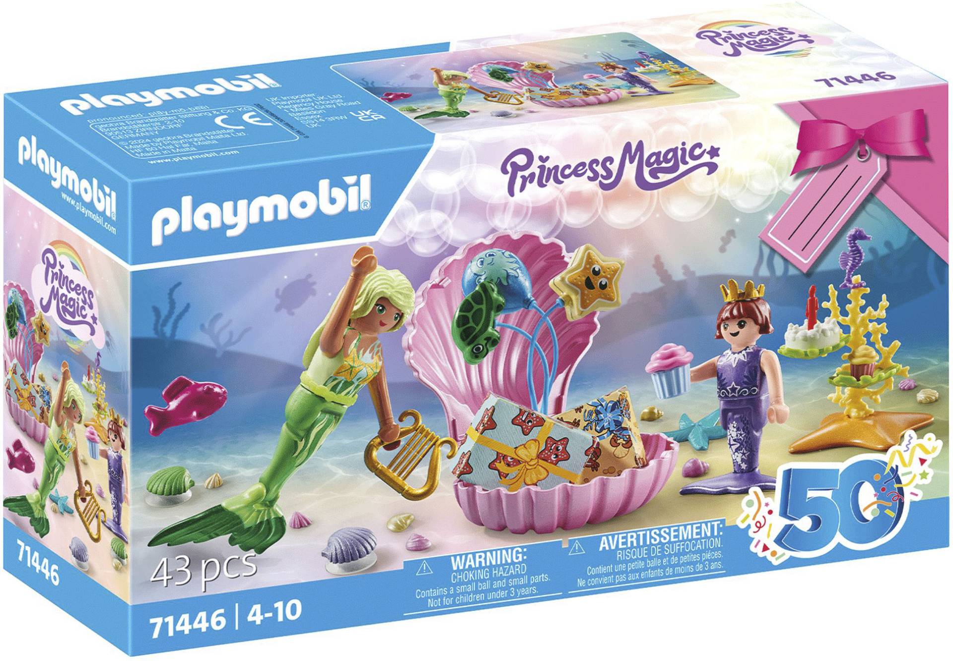 Playmobil® Konstruktions-Spielset »Meerjungfrauen-Geburtstagsparty (71446), Princess Magic«, (43 St.), Made in Europe von Playmobil®