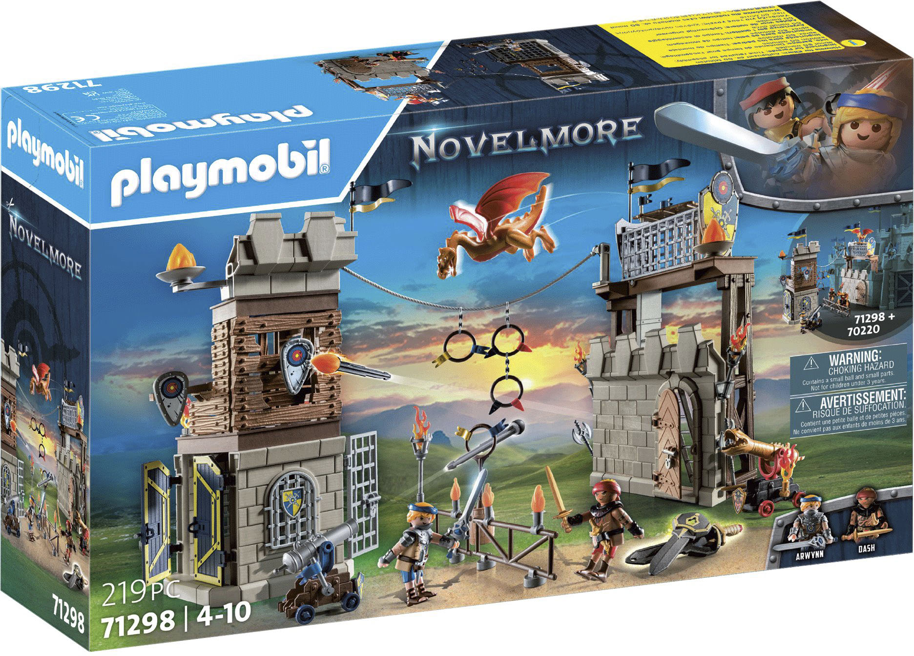 Playmobil® Konstruktions-Spielset »Novelmore vs. Burnham Raiders - Turnierarena (71298), Novelmore«, (219 St.), Made in Germany von Playmobil®