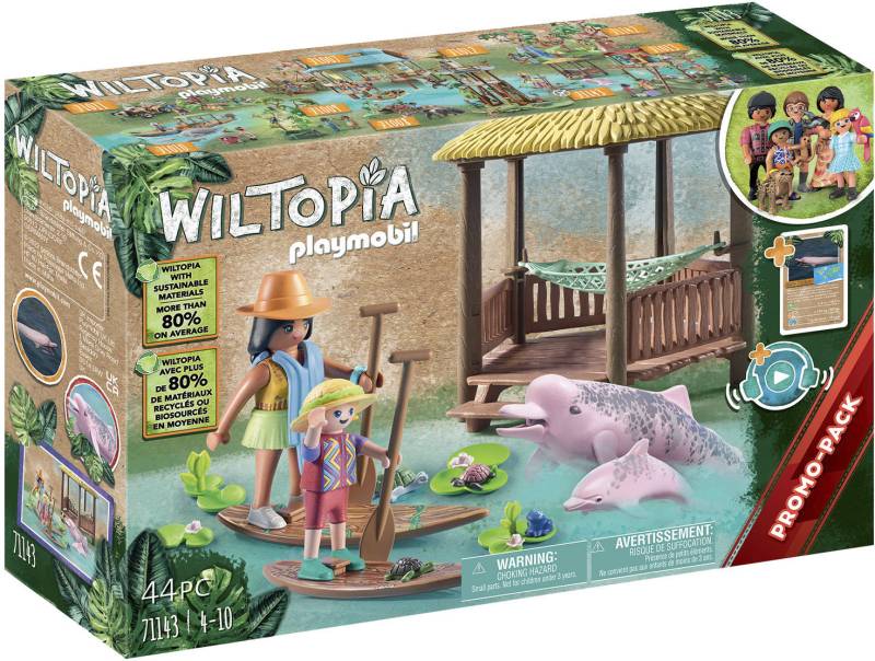 Playmobil® Konstruktions-Spielset »Paddeltour mit den Flussdelfinen (71143), Wiltopia«, (44 St.), teilweise aus recyceltem Material;Made in Europe von Playmobil®