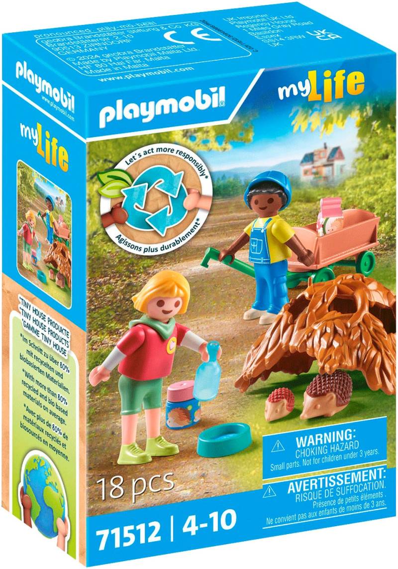 Playmobil® Konstruktions-Spielset »Pflege der Igelfamilie (71512), My Life«, (18 St.), Made in Europe von Playmobil®