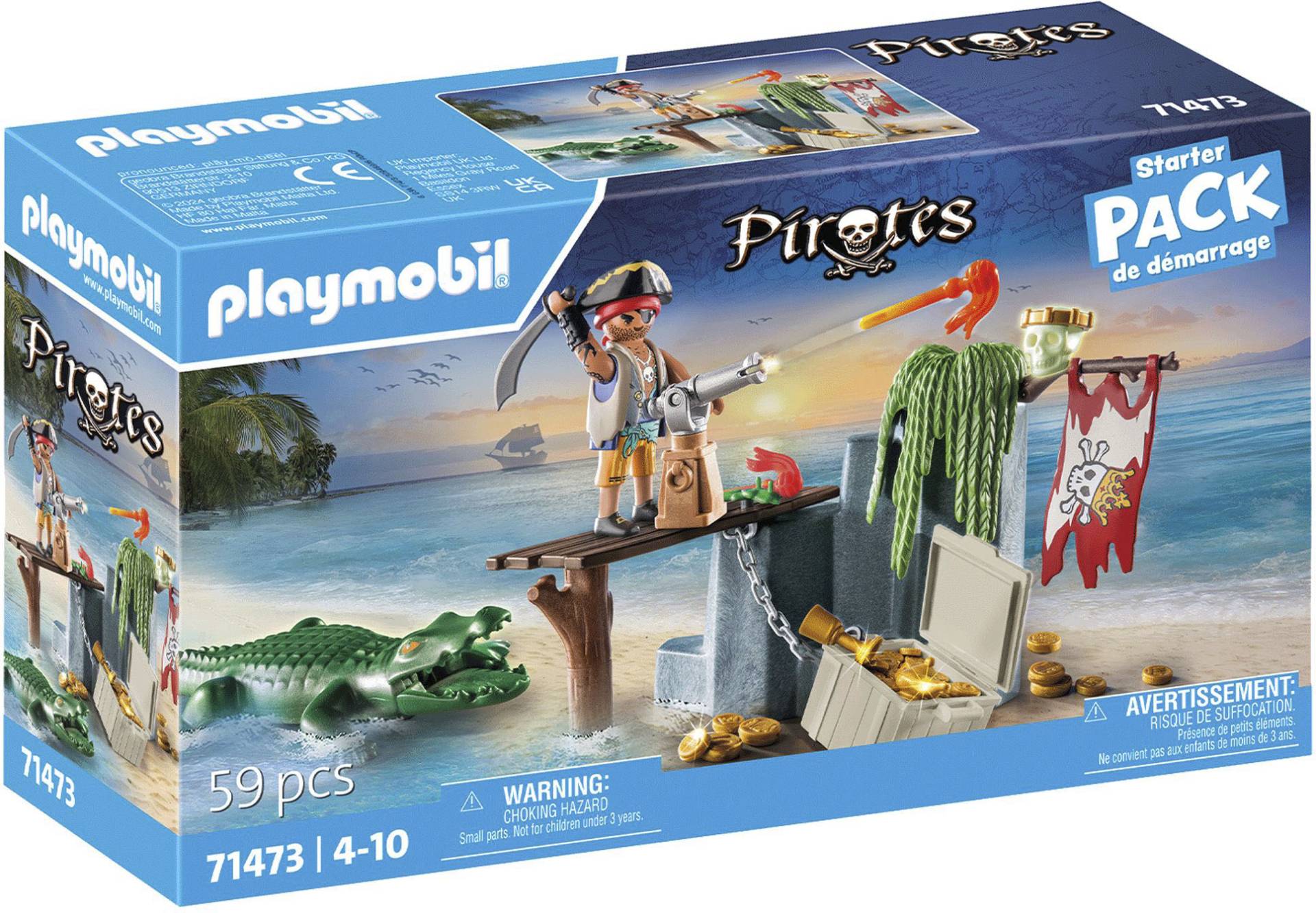 Playmobil® Konstruktions-Spielset »Pirat mit Alligator (71473), Pirates«, (59 St.), teilweise aus recyceltem Material; Made in Europe von Playmobil®