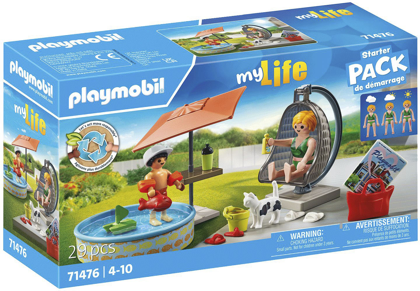 Playmobil® Konstruktions-Spielset »Planschspass zu Hause (71476), City Life«, (29 St.), teilweise aus recyceltem Material; Made in Europe von Playmobil®