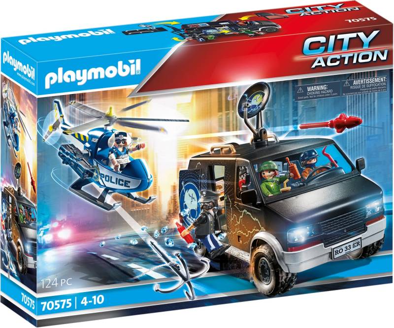 Playmobil® Konstruktions-Spielset »Polizei-Helikopter: Verfolgung des Fluchtfahrzeugs (70575)«, (124 St.), City Action von Playmobil®