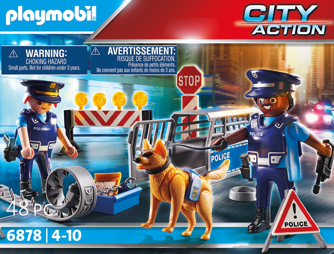 Playmobil® Konstruktions-Spielset »Polizei-Strassensperre (6878), My Action Heroes«, (48 St.), Made in Germany von Playmobil®