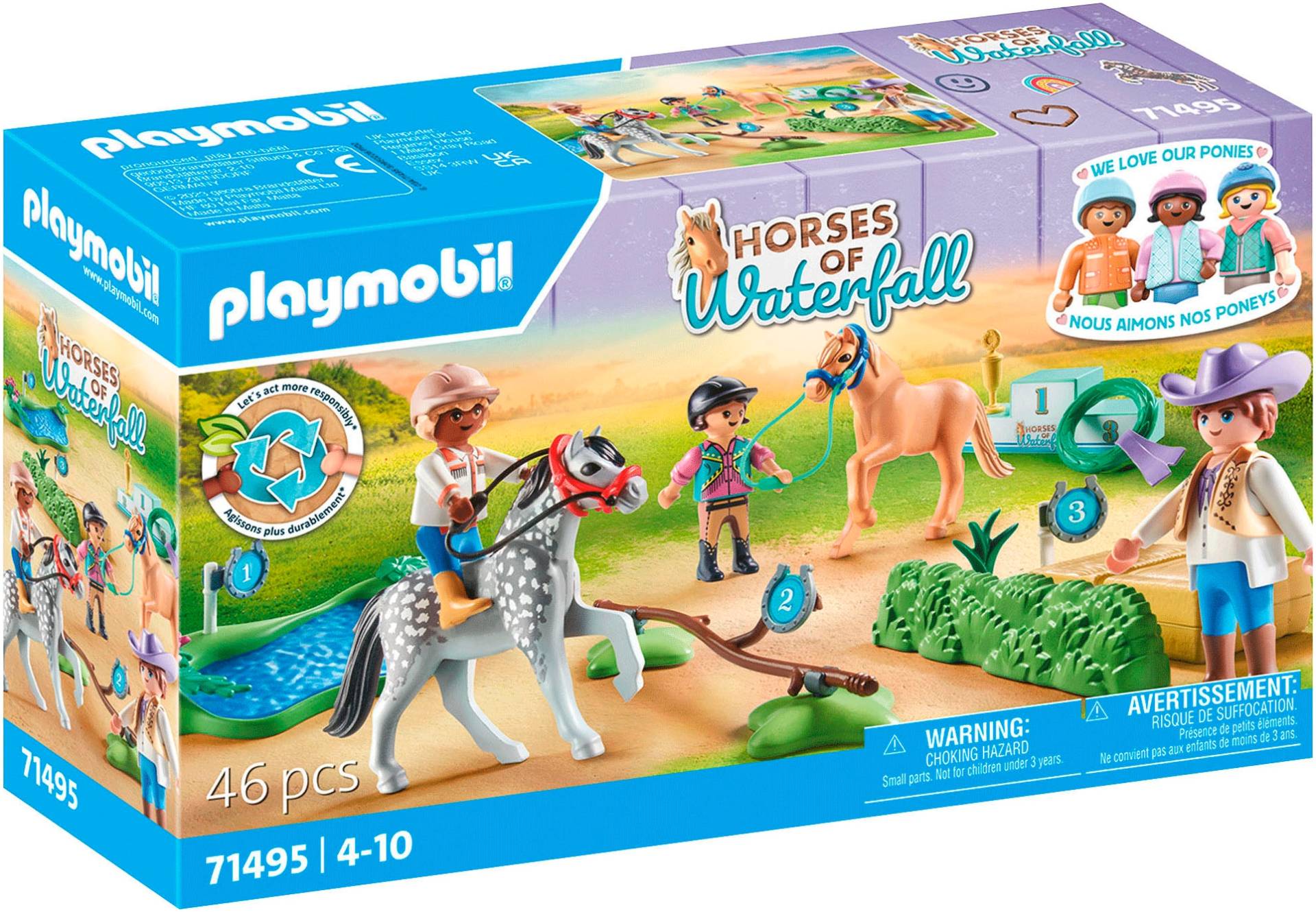 Playmobil® Konstruktions-Spielset »Ponyturnier (71495), Horses of Waterfall«, (46 St.), Made in Europe von Playmobil®