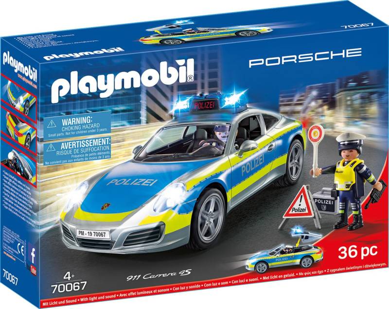 Playmobil® Konstruktions-Spielset »Porsche 911 Carrera 4S Polizei (70067), My Action Heroes«, (36 St.), Made in Germany von Playmobil®