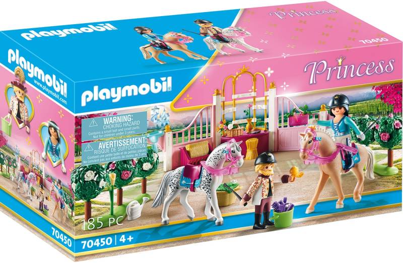 Playmobil® Konstruktions-Spielset »Reitunterricht im Pferdestall (70450), Princess«, (185 St.), Made in Germany von Playmobil®