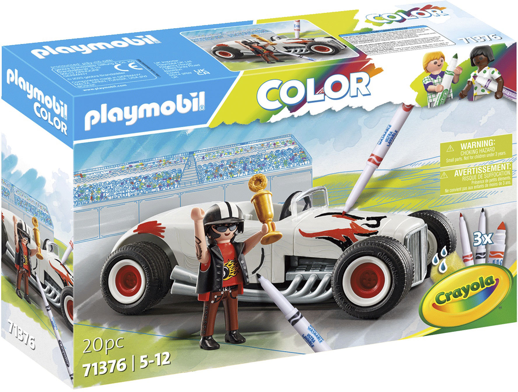 Playmobil® Konstruktions-Spielset »Rennauto (71376), Color«, (20 St.), zum individuellem Gestalten von Playmobil®