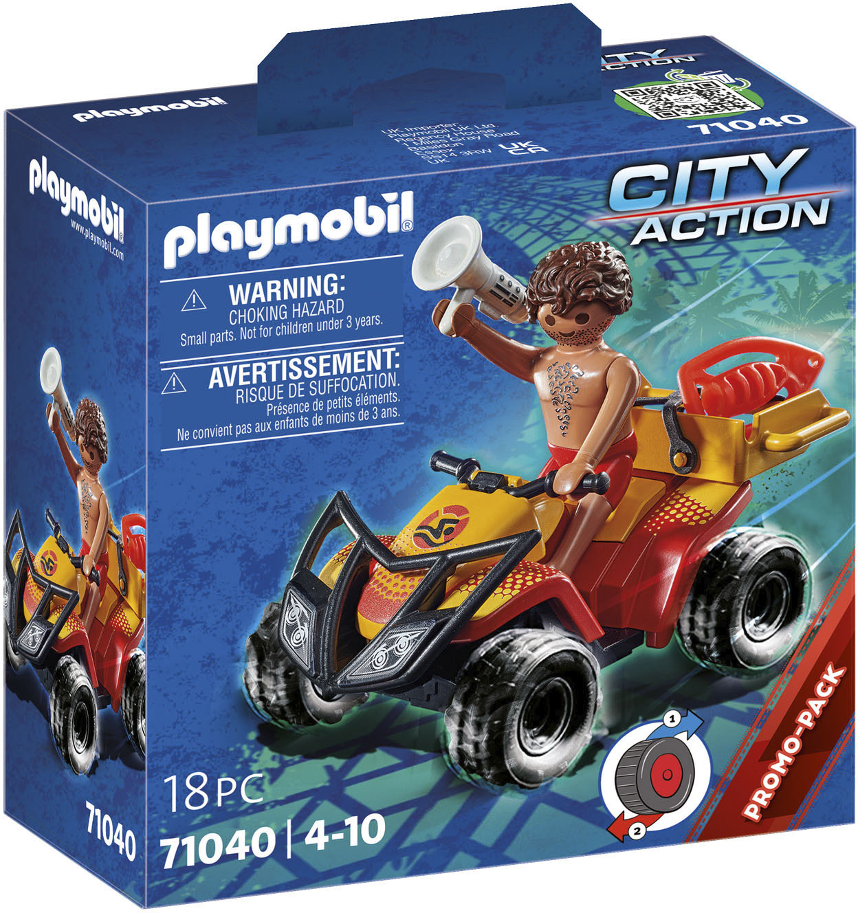 Playmobil® Konstruktions-Spielset »Rettungsschwimmer-Quad (71040), My Action Heroes«, (18 St.), Made in Europe von Playmobil®