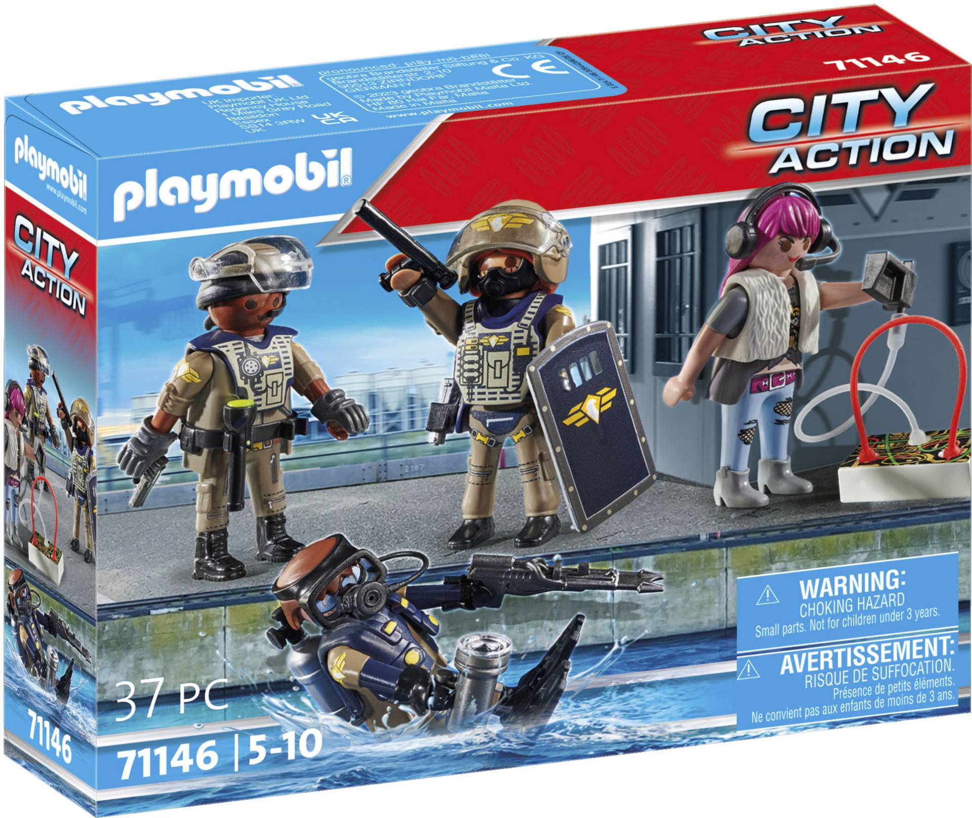 Playmobil® Konstruktions-Spielset »SWAT-Figurenset (71146), My Action Heroes«, (37 St.), Made in Europe von Playmobil®