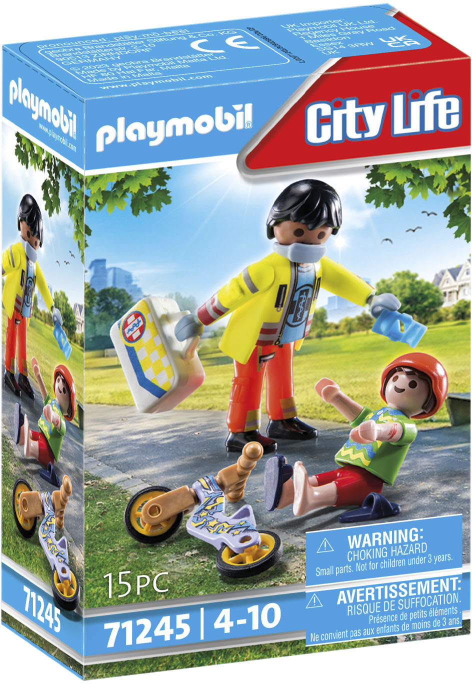 Playmobil® Konstruktions-Spielset »Sanitäter mit Patient (71245), My City Life«, Made in Europe von Playmobil®