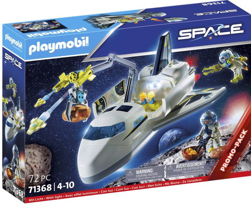 Playmobil® Konstruktions-Spielset »Space-Shuttle auf Mission (71368), Space«, (72 St.), mit Licht von Playmobil®