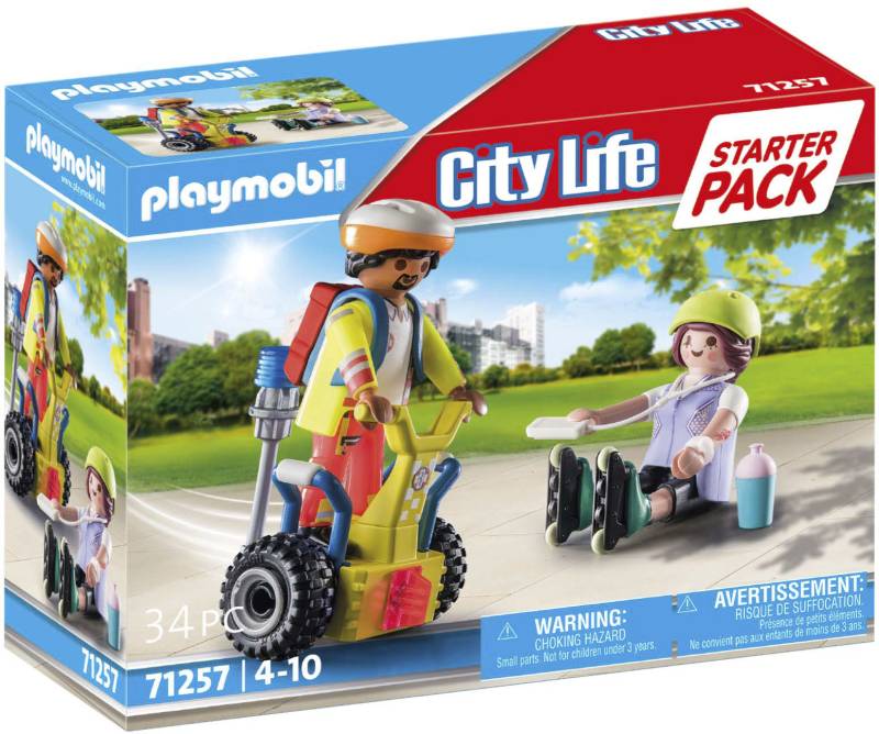 Playmobil® Konstruktions-Spielset »Starter Pack, Rettung mit Balance-Racer (71257), My City Life«, (34 St.), Made in Europe von Playmobil®