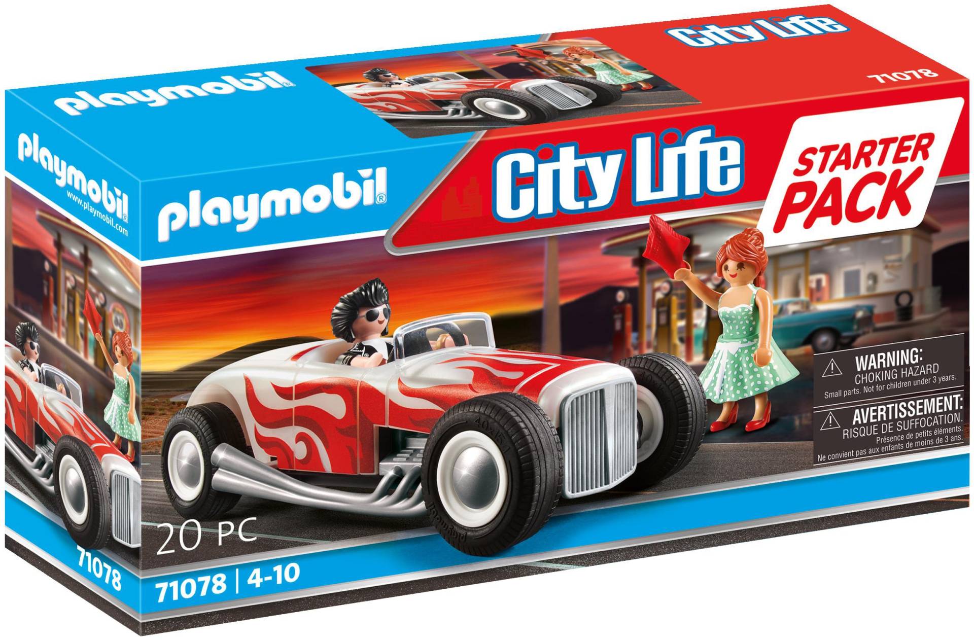 Playmobil® Konstruktions-Spielset »Starter Pack Hot Rod (71078), City Life«, Made in Germany von Playmobil®