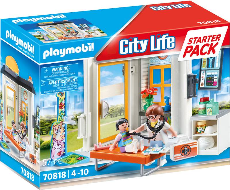 Playmobil® Konstruktions-Spielset »Starter Pack Kinderärztin (70818), My City Life«, (57 St.), Made in Germany von Playmobil®