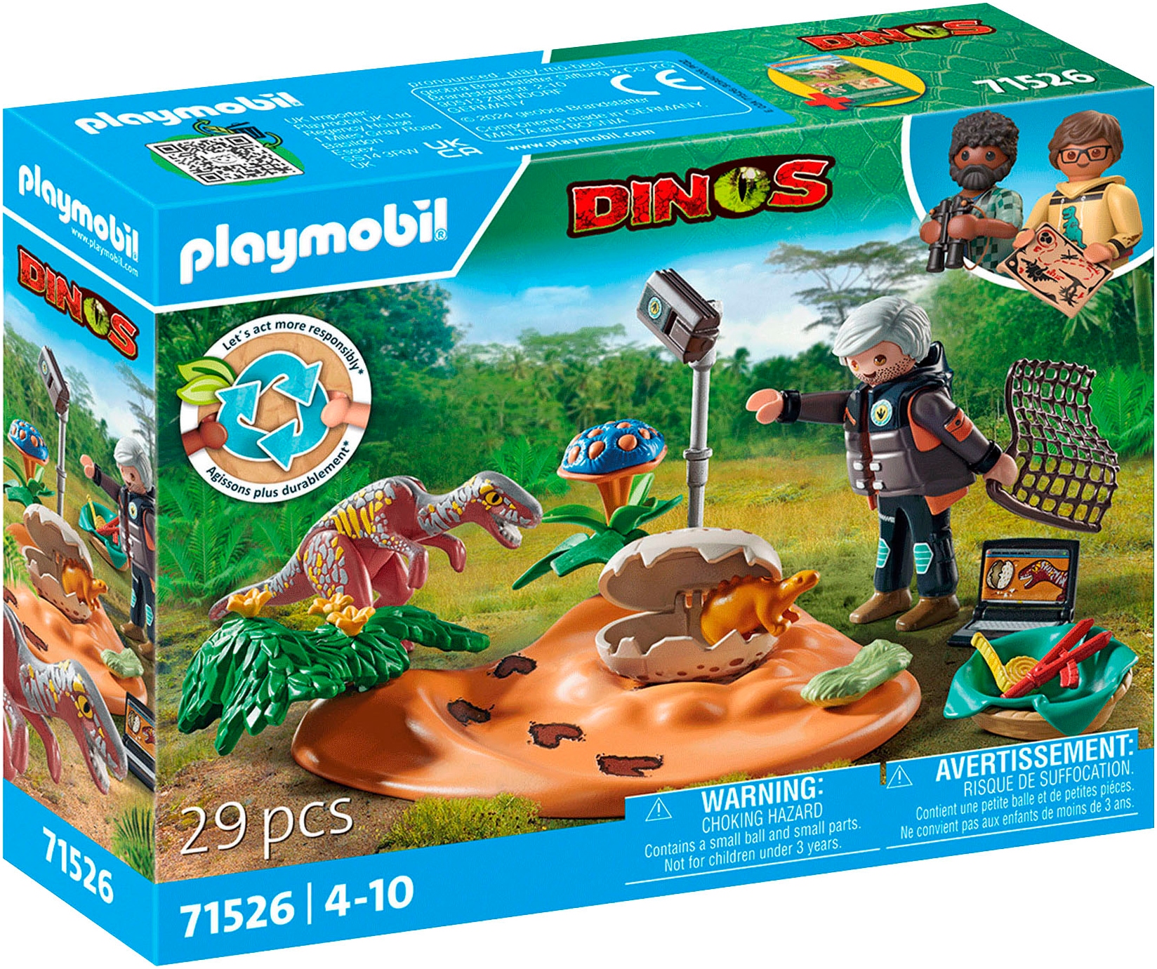 Playmobil® Konstruktions-Spielset »Stegosaurusnest mit Eierdieb (71526), Dinos«, (29 St.), Made in Europe von Playmobil®