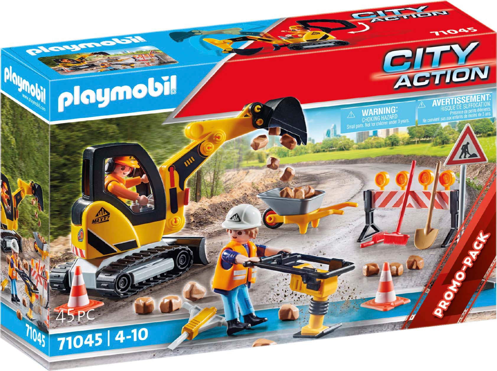 Playmobil® Konstruktions-Spielset »Strassenbau (71045), City Action«, (45 St.), Made in Europe von Playmobil®