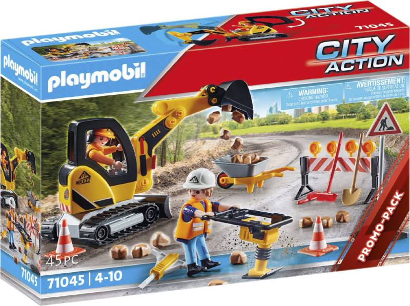 Playmobil® Konstruktions-Spielset »Strassenbau (71045), City Action«, (45 St.), Made in Europe von Playmobil®