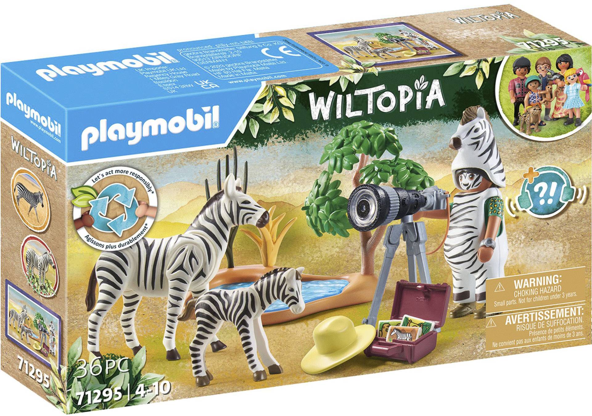 Playmobil® Konstruktions-Spielset »Unterwegs mit der Tierfotografin (71295), Wiltopia«, (36 St.), teilweise aus recyceltem Material; Made in Europe von Playmobil®