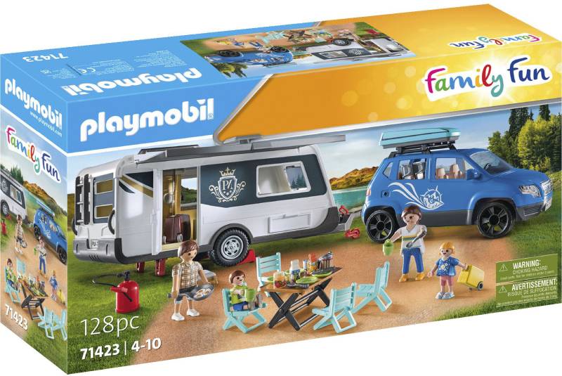 Playmobil® Konstruktions-Spielset »Wohnwagen mit Auto (71423), Family & Fun«, (128 St.) von Playmobil®