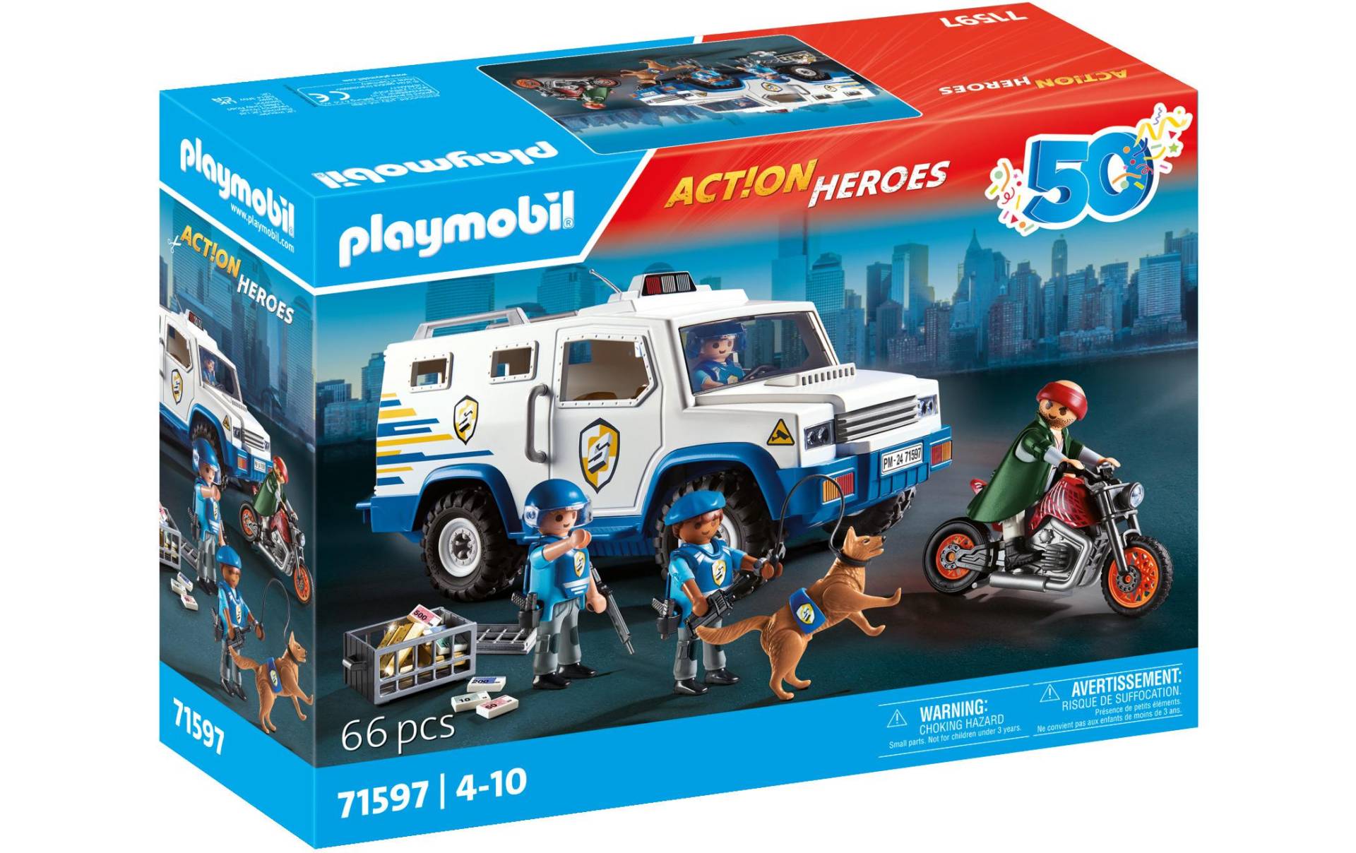 Playmobil® Spielbausteine »50 Jahre Playmobil Geldtransporter 71597«, (84 St.) von Playmobil®