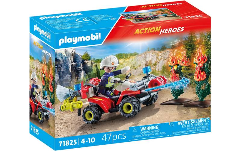 Playmobil® Spielbausteine »Action Heroes Feuerwehr Quad löscht Heckenbrand 71825«, (47 St.) von Playmobil®