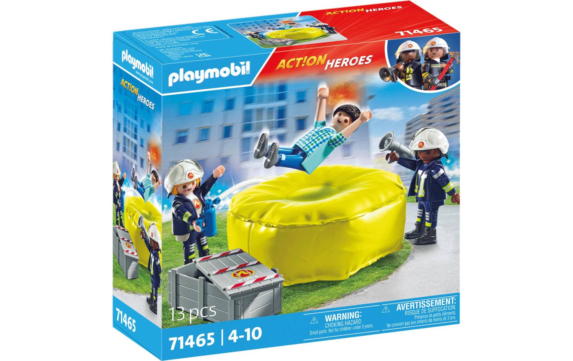 Playmobil® Spielbausteine »Action Heroes Feuerwehrleute mit Luftkissen 71465«, (13 St.) von Playmobil®