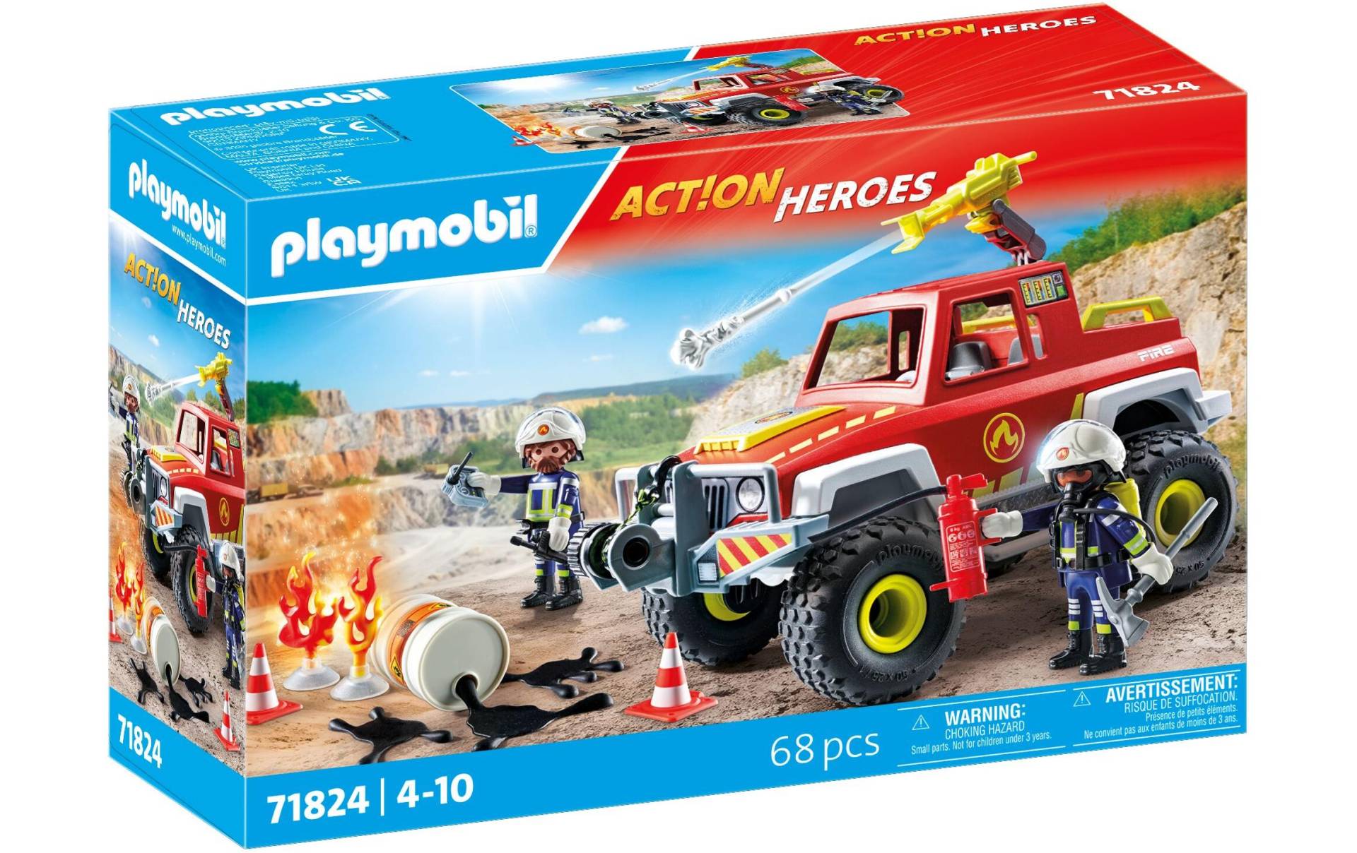 Playmobil® Spielbausteine »Action Heroes Feuerwehrtruck 71824«, (68 St.) von Playmobil®