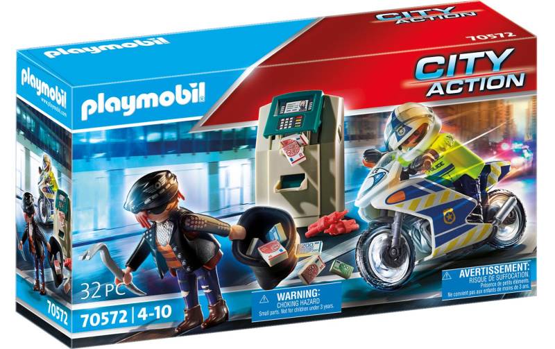 Playmobil® Spielbausteine »City Action Polizei-Motorrad: Verfolgung 70572«, (32 St.) von Playmobil®