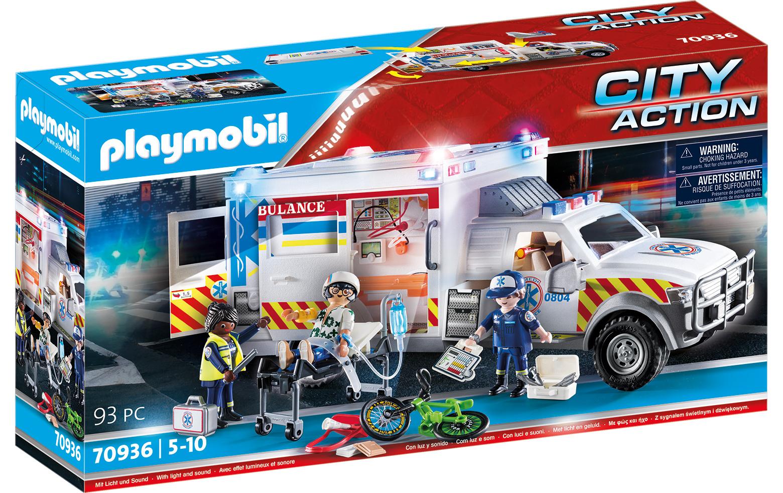 Playmobil® Spielbausteine »City Action Rettungs-Fahrzeug: US Ambulance 70936«, (93 St.) von Playmobil®