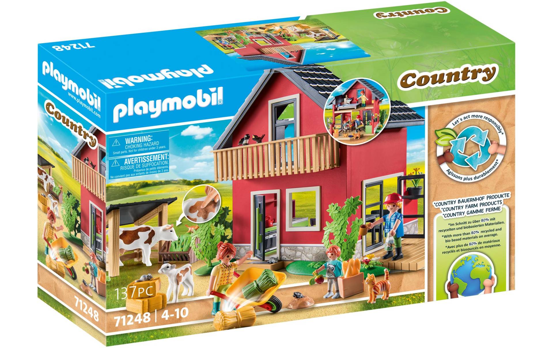 Playmobil® Spielbausteine »Country Bauernhaus 71248«, (137 St.) von Playmobil®