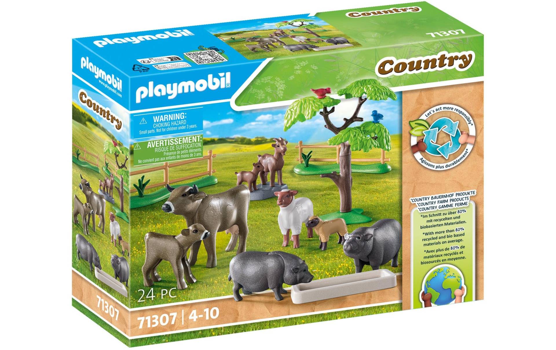 Playmobil® Spielbausteine »Country Bauernhoftiere 71307«, (24 St.) von Playmobil®