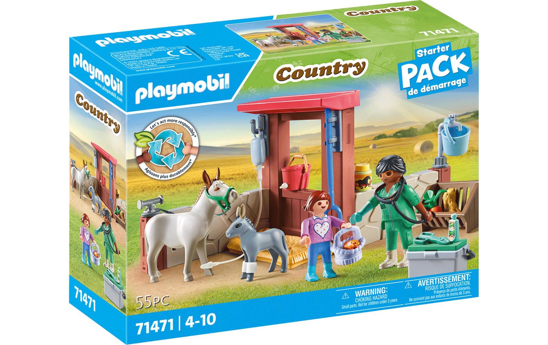 Playmobil® Spielbausteine »Country Tierarzteinsatz bei den Eseln 71471«, (55 St.) von Playmobil®