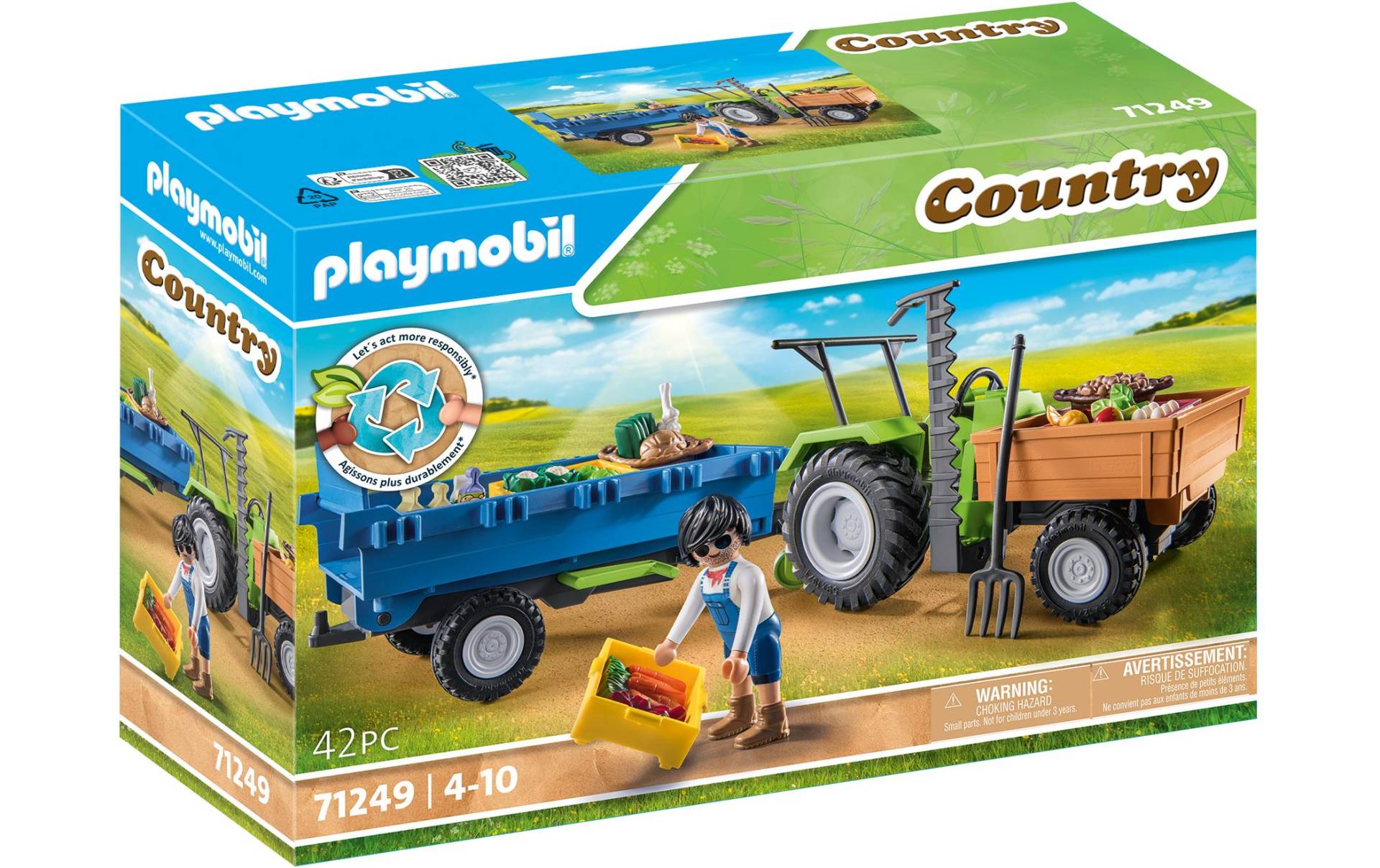 Playmobil® Spielbausteine »Country Traktor mit Hänger 71249«, (42 St.) von Playmobil®